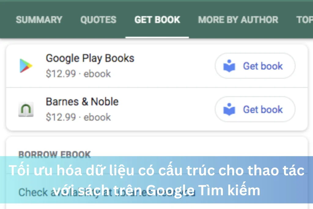 Tối ưu hóa dữ liệu có cấu trúc cho thao tác với sách trên Google Tìm kiếm 2 Ảnh đại diện của Tối ưu hóa dữ liệu có cấu trúc cho thao tác với sách trên Google Tìm kiếm