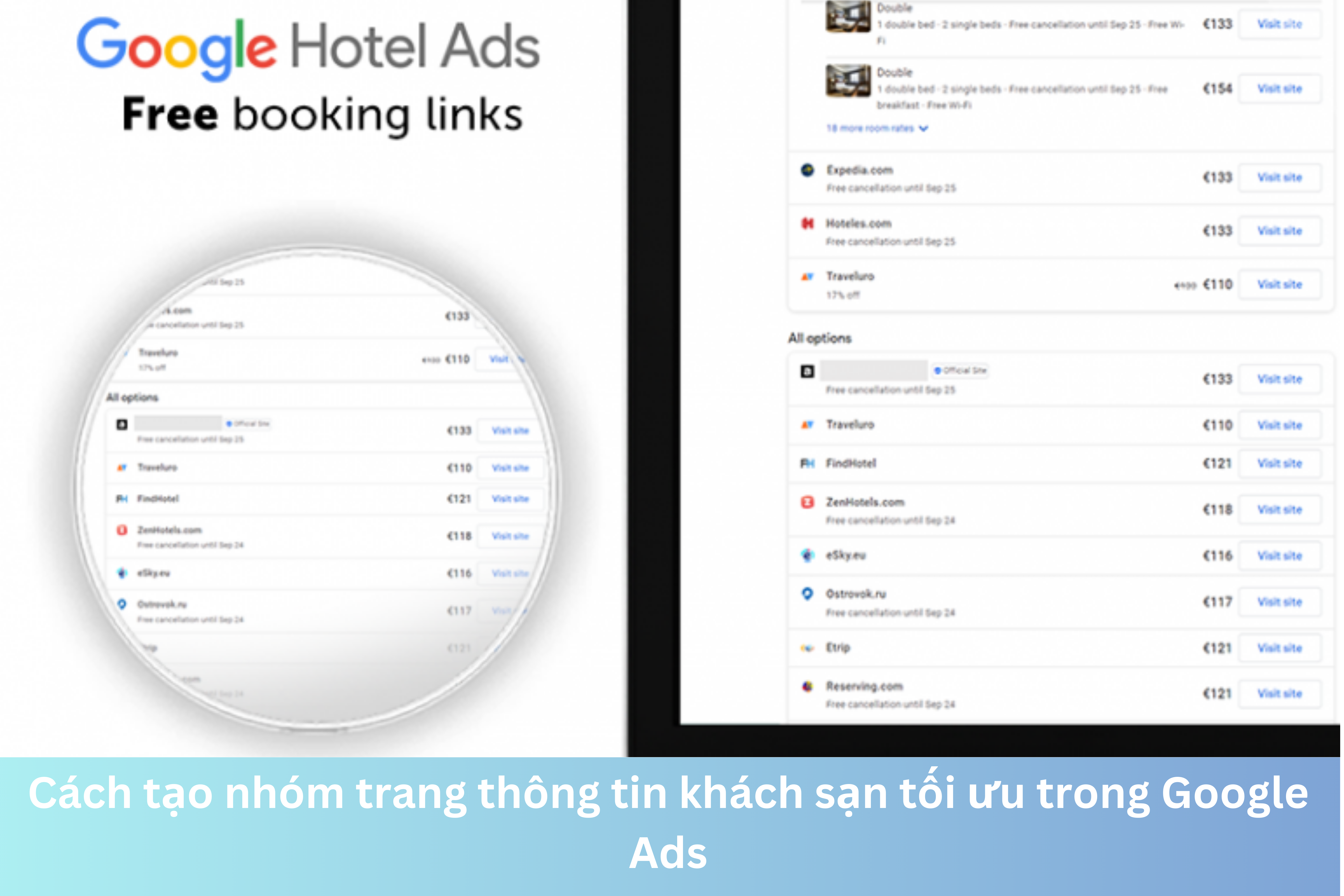 Ảnh đại diện của Cách tạo nhóm trang thông tin khách sạn tối ưu trong Google Ads