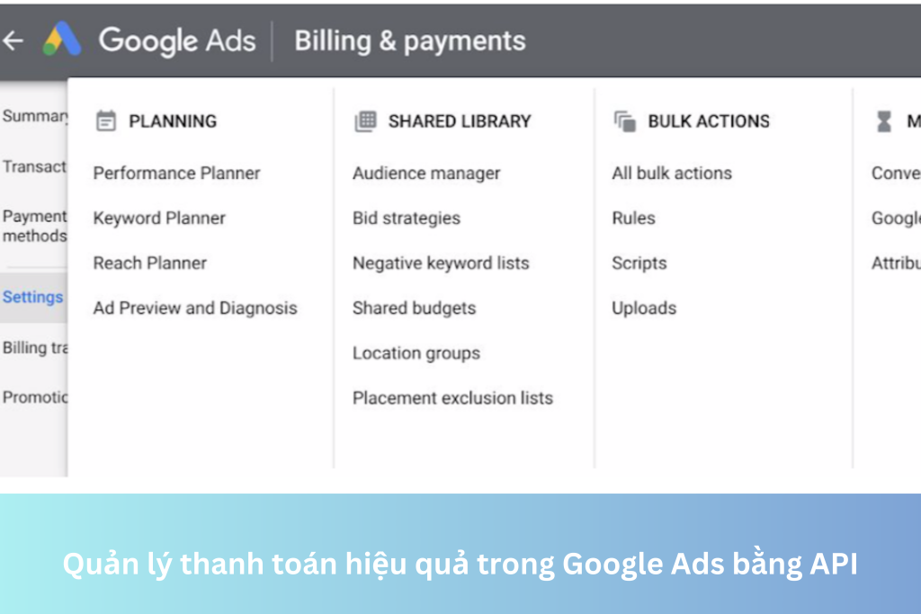 Quản lý thanh toán hiệu quả trong Google Ads bằng API 6 Ảnh đại diện của Quản lý thanh toán hiệu quả trong Google Ads bằng API