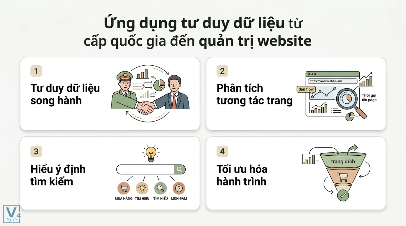 Báo cáo quốc gia là gì? Hệ thống thông tin và báo cáo lợi nhuận 3 Tư duy dữ liệu từ cấp quốc gia đến quản trị website qua phân tích tương tác trang, hiểu ý định tìm kiếm và tối ưu hóa hành trình chuyển đổi