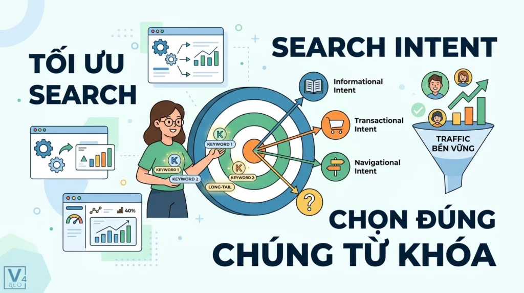 Làm sao chọn đúng từ khóa cho bài viết? Bí quyết Search Intent & Thực chiến 8 lam sao de chon dung tu khoa cho bai viet 0