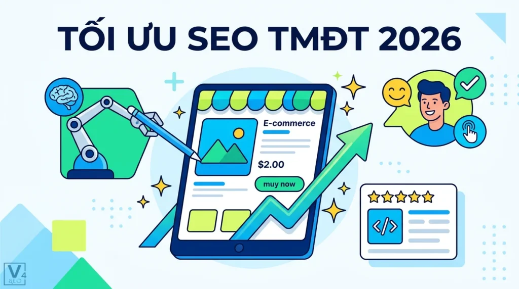 Tối ưu Content SEO trang sản phẩm TMĐT 2026: AI, UX & Schema 4 lam sao de toi uu content seo cho cac trang san pham thuong mai dien tu 0