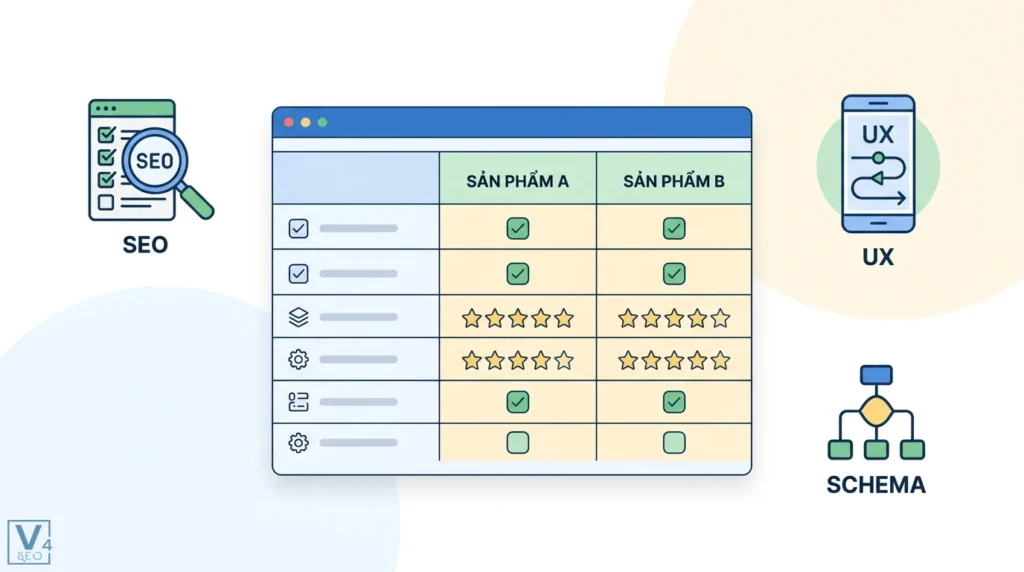 Hướng Dẫn Viết Bài So Sánh Sản Phẩm Chuẩn SEO: Mẫu Bảng & Tối Ưu UX 5 lam sao de viet bai so sanh san pham chuan seo 0