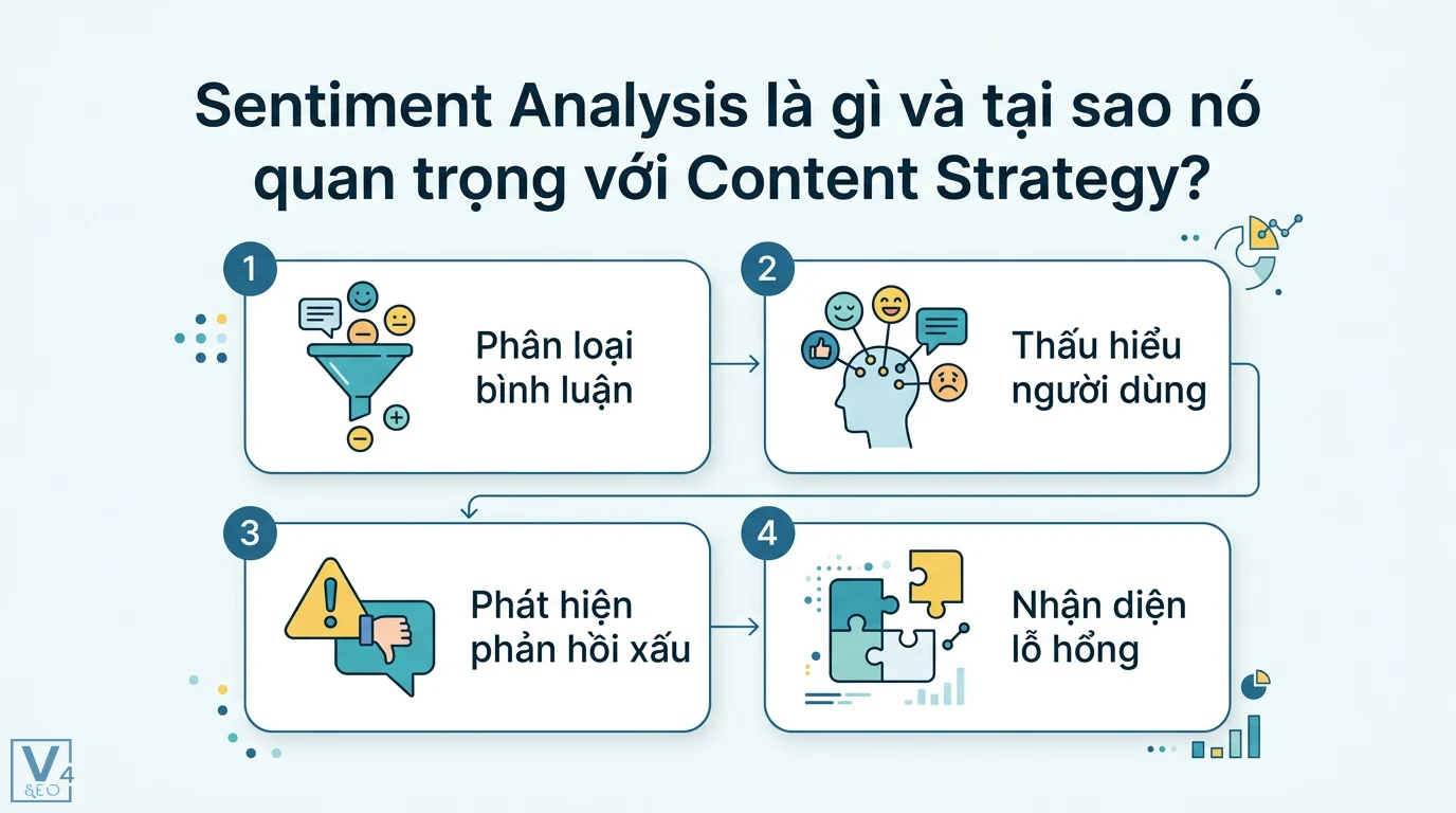 Cách phân tích sentiment từ bình luận để tối ưu chủ đề tiếp theo 5 Sai lầm khi phân tích Customer Feedback gồm bỏ qua bình luận trung lập, phụ thuộc máy móc đánh giá sai và lãng phí báo cáo do thiếu hành động