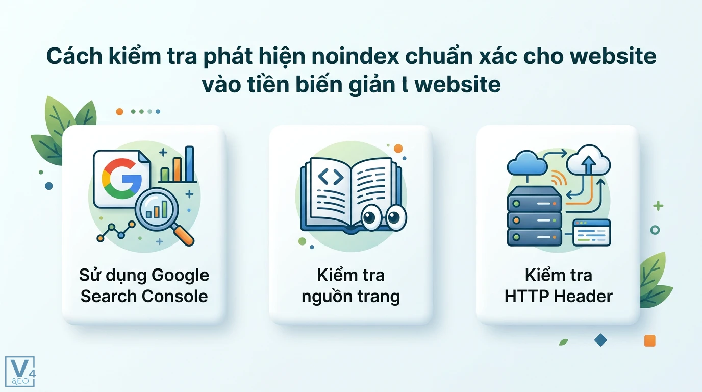 Phát hiện noindex là gì? Hướng dẫn kiểm tra, sửa lỗi cho website 2 Cách kiểm tra phát hiện noindex chuẩn xác cho website bằng Google Search Console, xem mã nguồn HTML và kiểm tra phản hồi từ HTTP Header