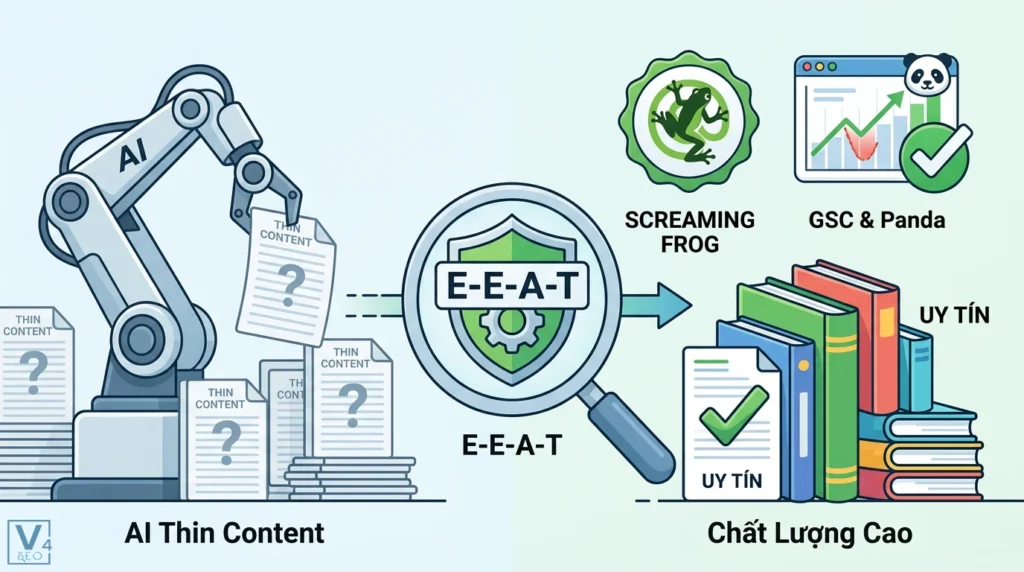 Cách phát hiện và xử lý nội dung AI “thin content” chuẩn E-E-A-T 12 phat hien va xu ly noi dung ai thin content 0