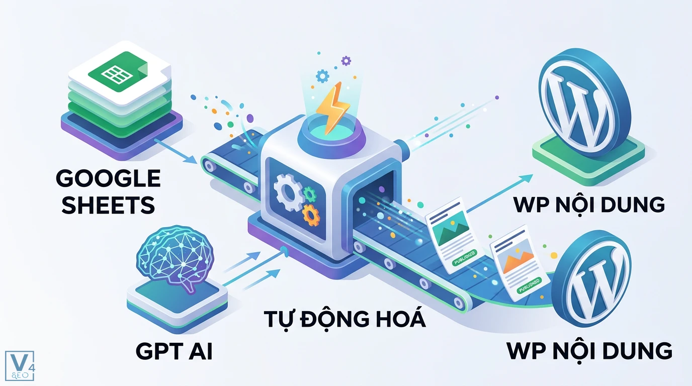 Tự động hoá nội dung với Zapier/Make cho WordPress: Hướng dẫn AI 1 Tự động hóa nội dung WordPress giúp xây dựng quy trình bài bản, tạo nội dung tươi mới, đồng nhất cấu trúc dữ liệu và tập trung tối ưu SEO