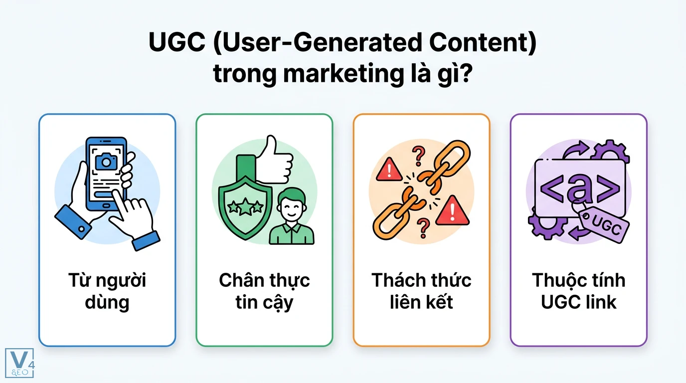 UGC attribute là gì? Hướng dẫn về Marketing và kỹ thuật rel=ugc 1 UGC trong marketing từ nội dung người dùng tạo ra mang tính chân thực tin cậy đến thách thức kiểm soát liên kết và thuộc tính UGC link cho SEO