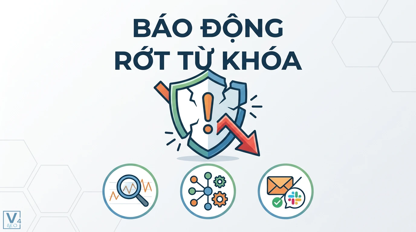 Hướng dẫn xây dựng hệ thống cảnh báo thứ hạng rớt qua Email/Slack 1 Hệ thống cảnh báo thứ hạng tự động giúp quản trị rủi ro, bảo vệ doanh thu, phản ứng nhanh, bảo vệ nội dung và tự động hóa tác vụ tối ưu SEO