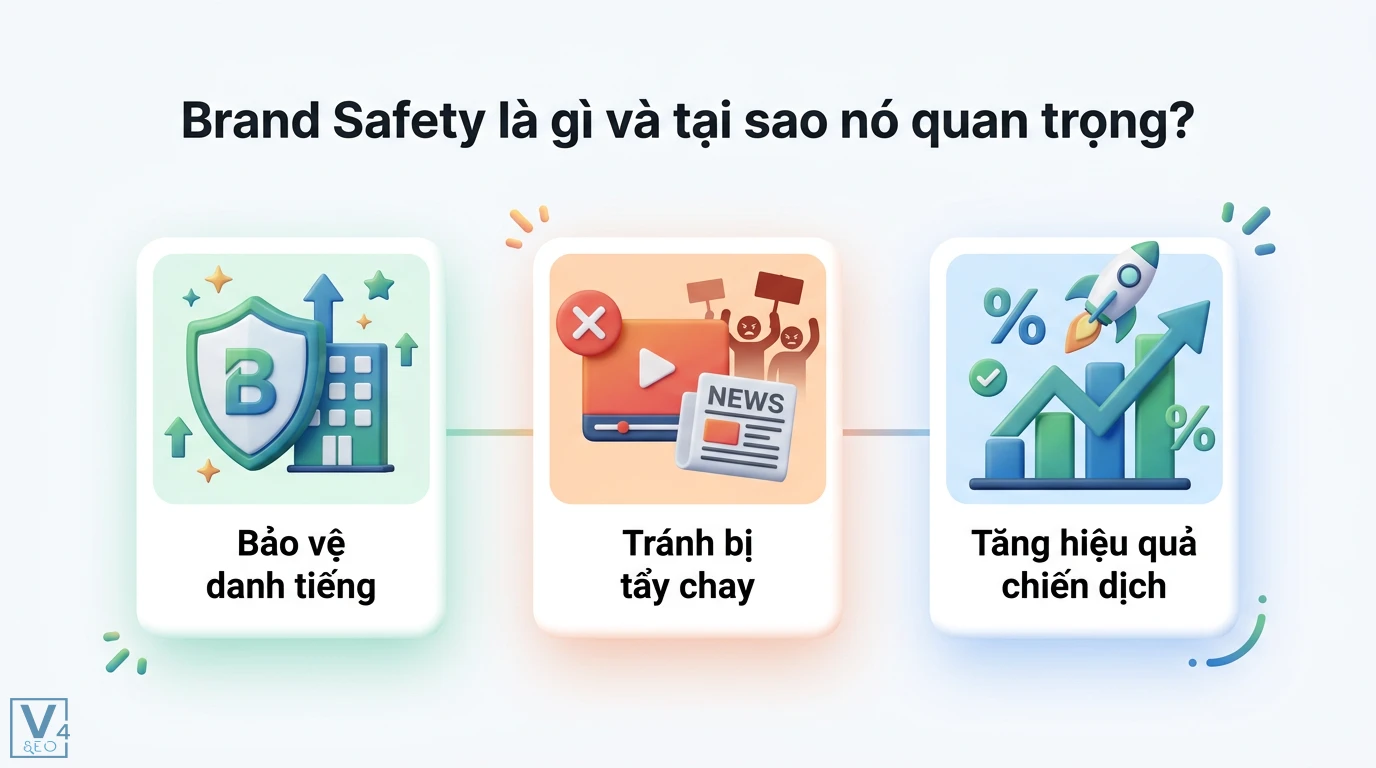 Tiêu chuẩn nội dung an toàn thương hiệu (Brand Safety) chuẩn IAB 2026 4 Rủi ro Brand Safety do chặn quá mức, thiếu đồng bộ và giải pháp khắc phục bằng phân tích AI, nhất quán tiêu chuẩn cùng quy tắc linh hoạt
