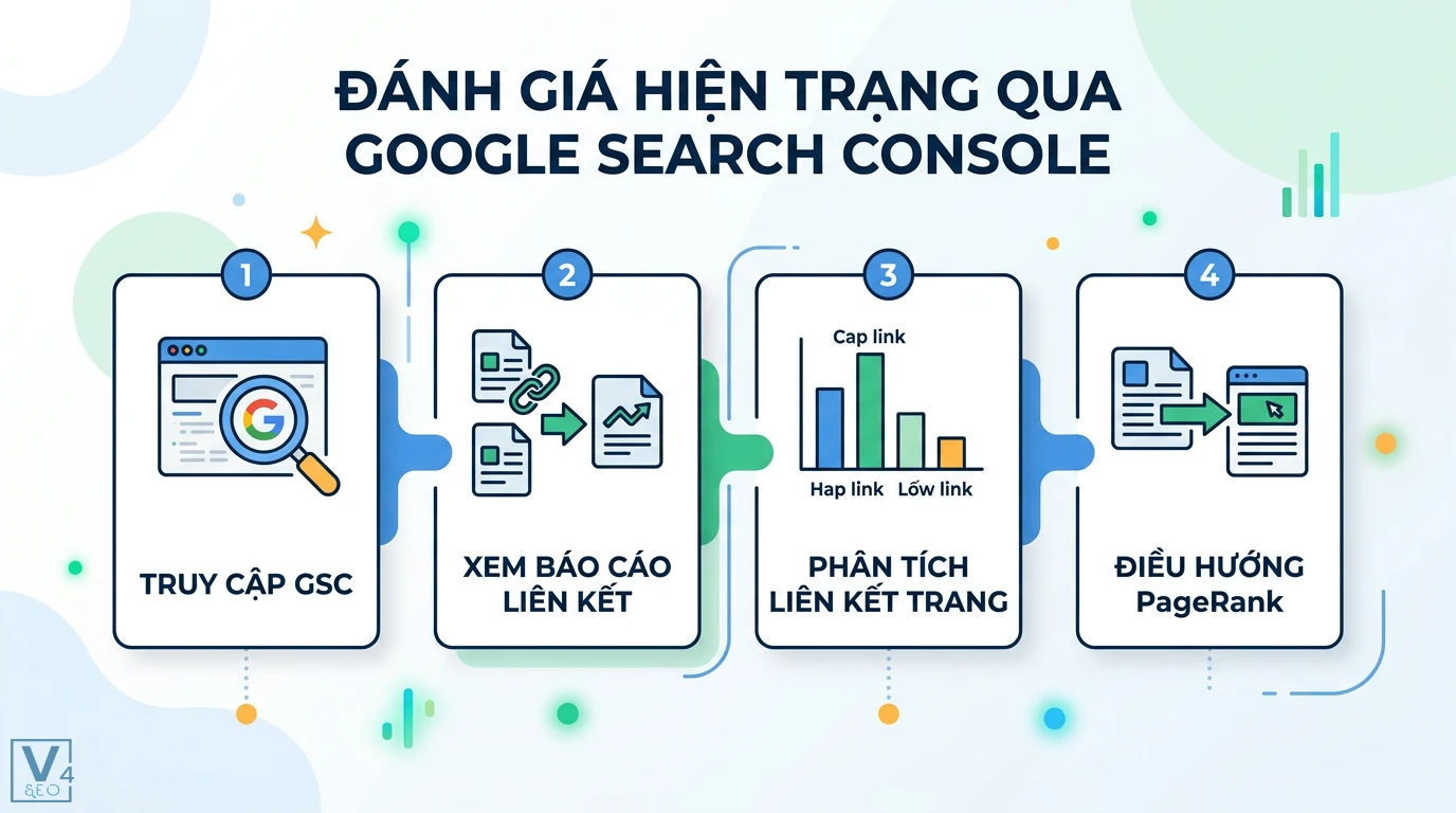 Chiến lược internal link là gì? Tối ưu cấu trúc Silo và PageRank 2 Đánh giá hiện trạng qua Google Search Console bằng cách xem báo cáo liên kết và phân tích để điều hướng dòng chảy PageRank hiệu quả