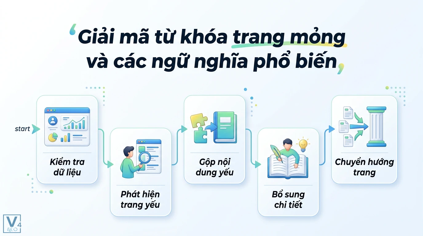 Trang mỏng là gì? Hiểu đúng về niêm mạc tử cung mỏng và cách điều trị 1 Giải mã trang mỏng SEO gồm kiểm tra dữ liệu, phát hiện trang yếu, gộp nội dung yếu, bổ sung chi tiết và chuyển hướng về bài viết trụ cột