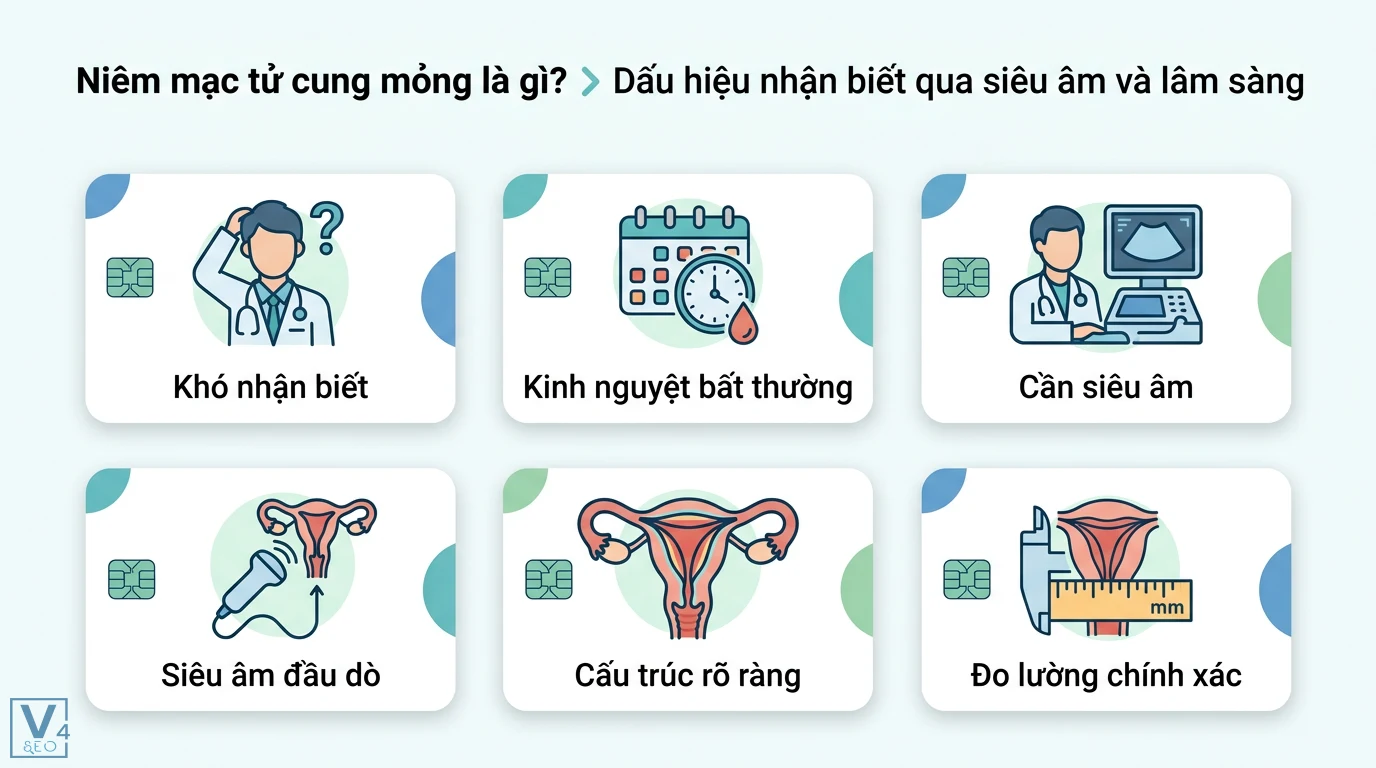 Trang mỏng là gì? Hiểu đúng về niêm mạc tử cung mỏng và cách điều trị 2 Niêm mạc tử cung mỏng nhận biết qua dấu hiệu kinh nguyệt và thực hiện siêu âm đầu dò để đo lường chính xác độ dày theo từng milimet