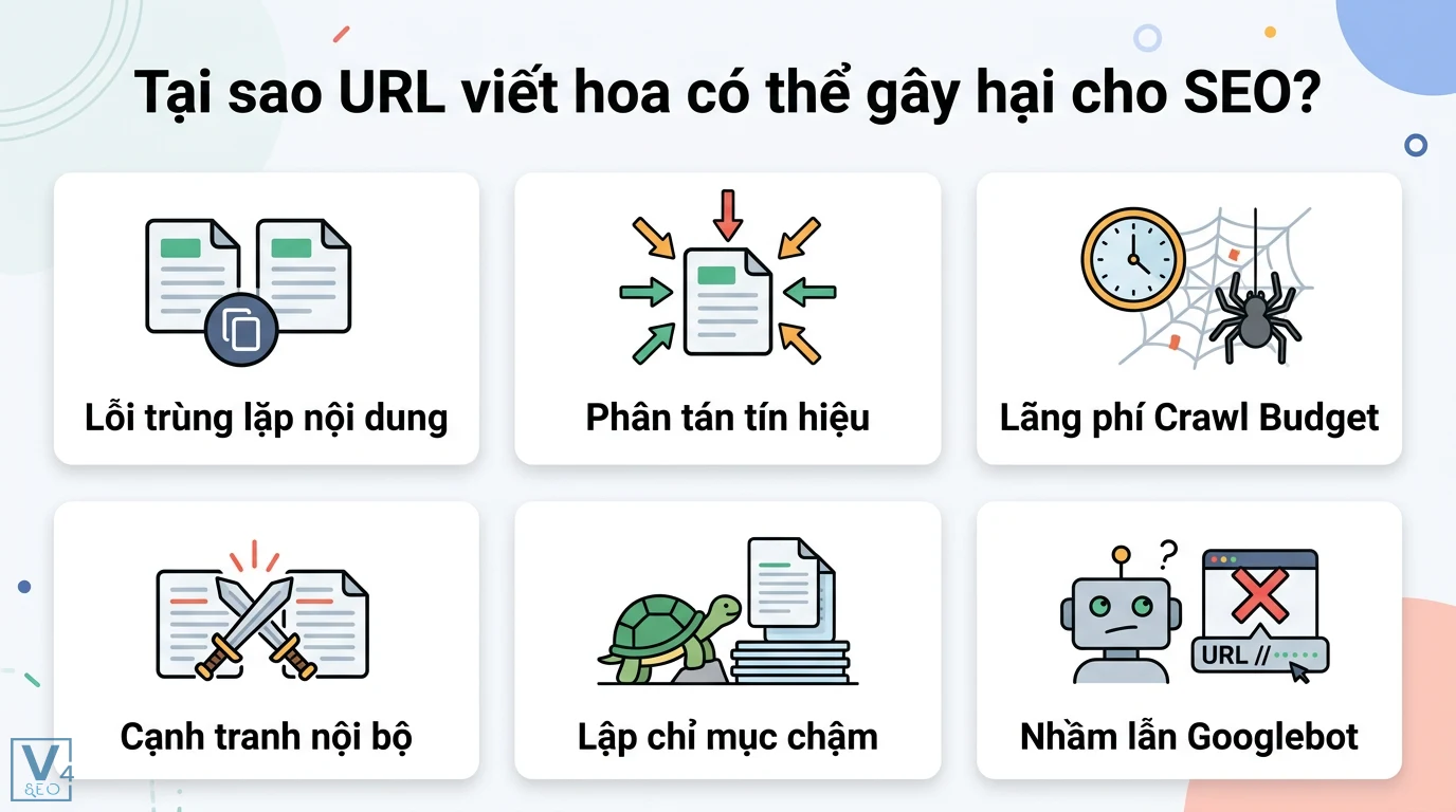 URL hoa vs thường là gì? Tác động SEO và cách xử lý trùng lặp 2 Các bước xử lý lỗi URL hoa thường bằng Google Search Console, thiết lập 301 Redirect qua .htaccess Nginx và dùng thẻ canonical chuẩn SEO