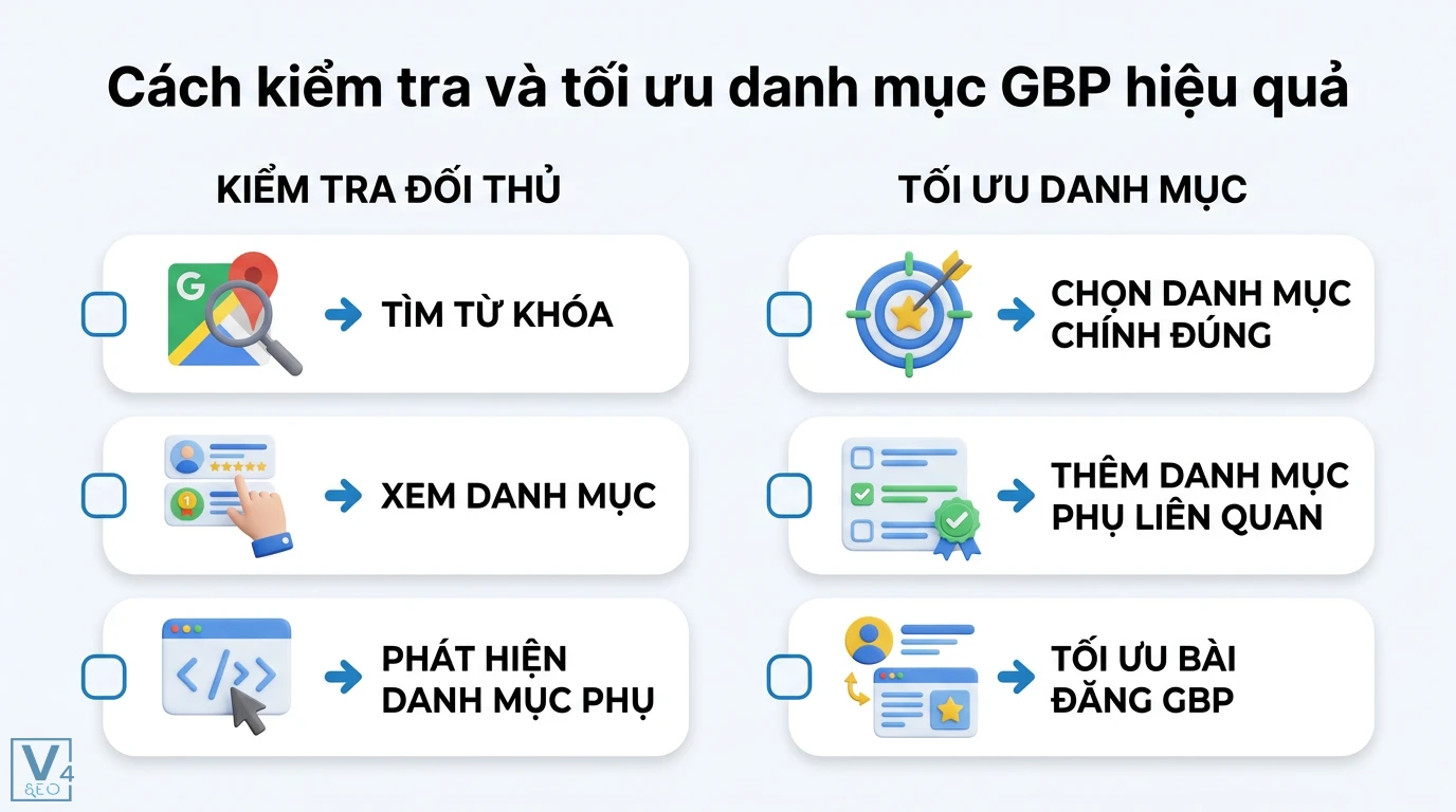 Tìm hiểu danh mục GBP là gì: Định nghĩa và tỷ giá Bảng Anh mới nhất 3 Cách kiểm tra và tối ưu danh mục GBP hiệu quả qua nghiên cứu từ khóa đối thủ, chọn đúng danh mục chính và bổ sung các danh mục phụ liên quan
