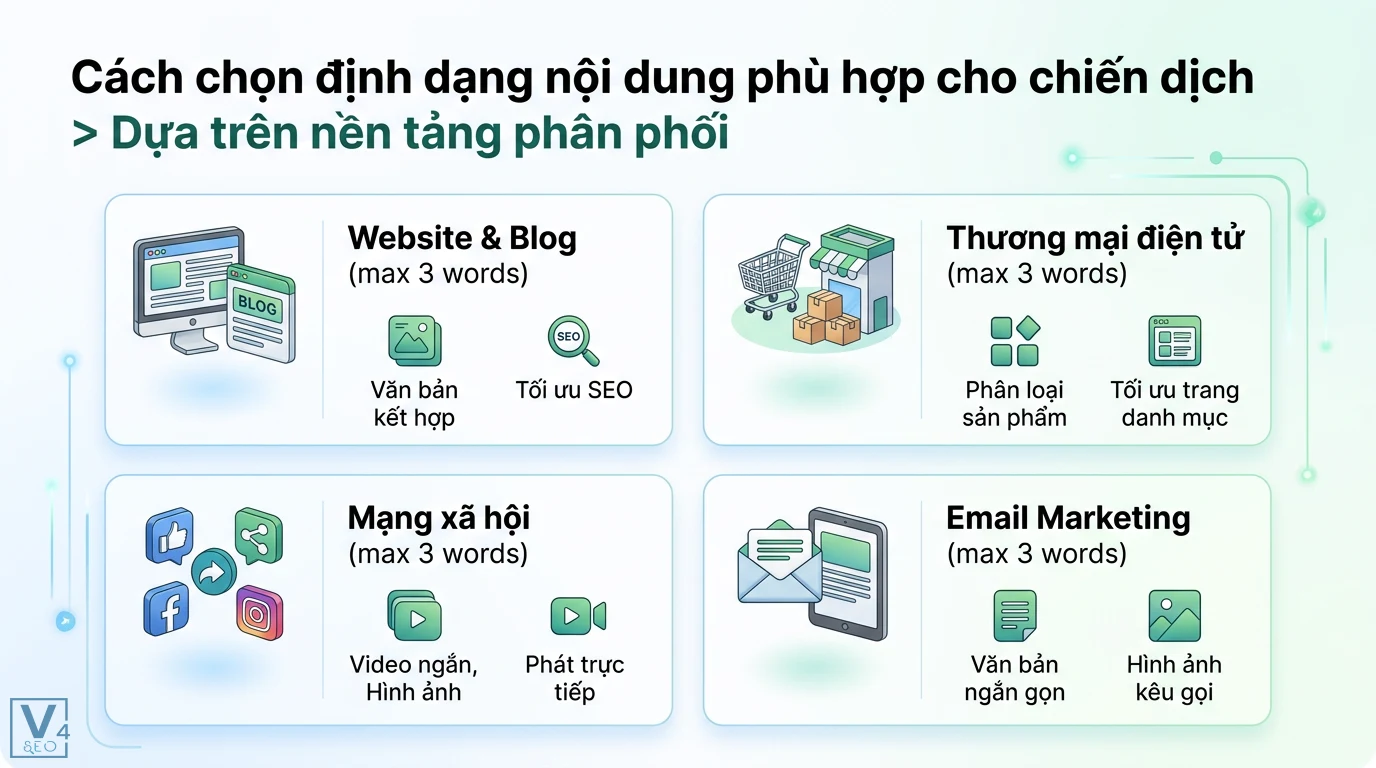 Định dạng nội dung là gì? Cách chọn format tối ưu theo mục tiêu 2 Cách chọn định dạng nội dung cho Website, Thương mại điện tử, Mạng xã hội và Email Marketing giúp tối ưu SEO và tăng hiệu quả tiếp cận