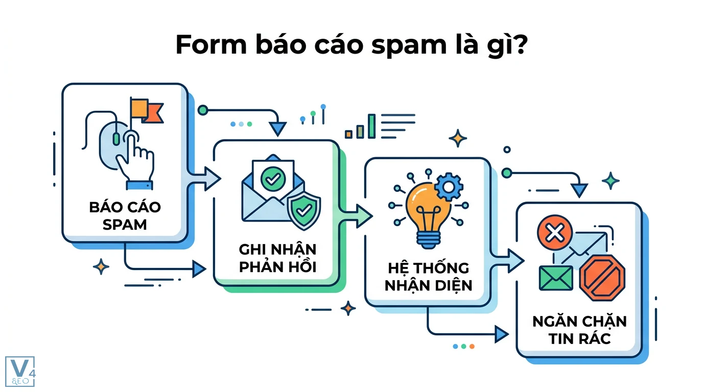 Form báo cáo spam là gì? Cách báo cáo rác trên Facebook và Gmail 1 Form báo cáo spam và quy trình ghi nhận phản hồi giúp hệ thống nhận diện tự động ngăn chặn các hành vi phát tán tin nhắn rác hiệu quả