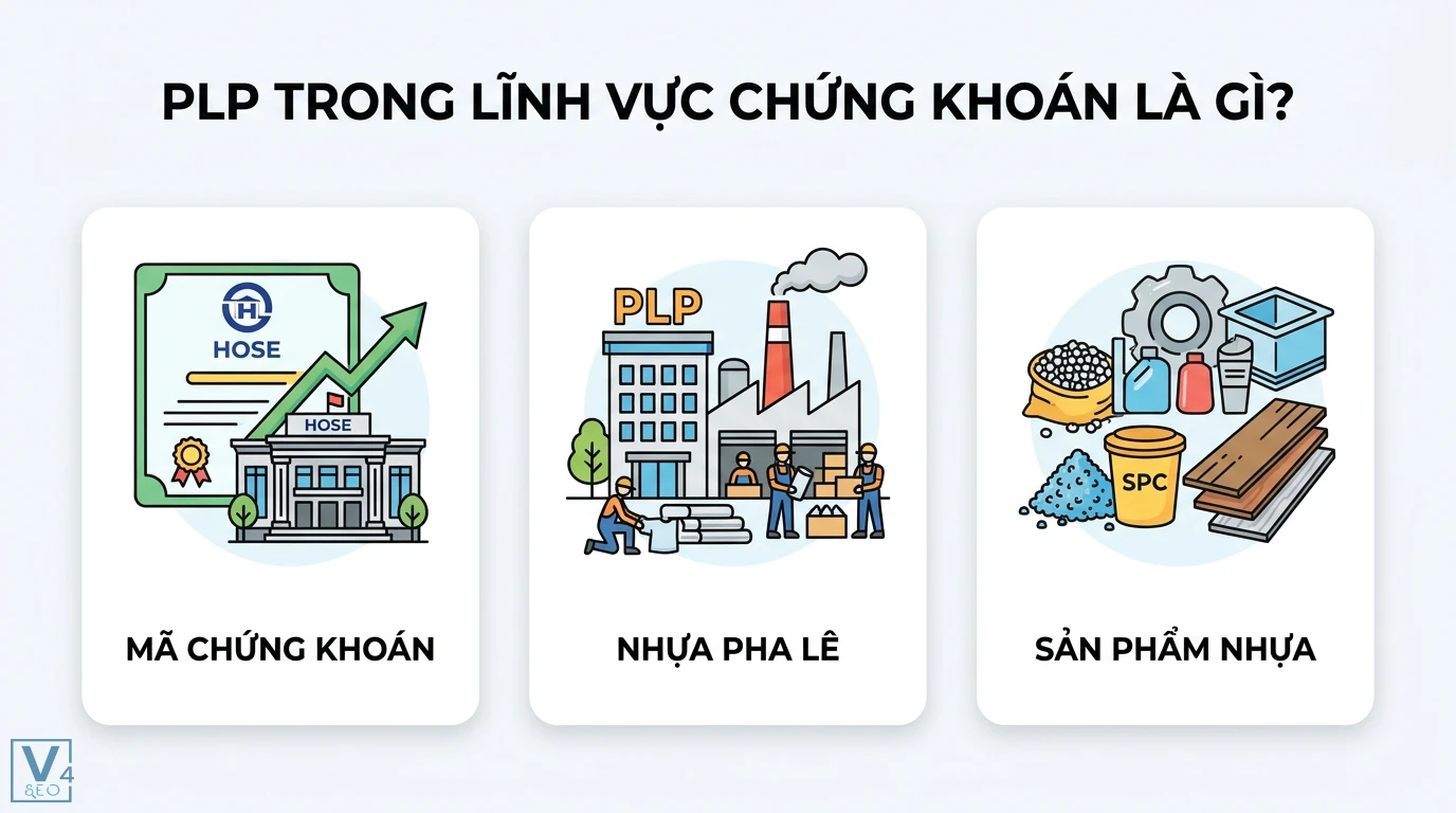 PLP là gì? Tìm hiểu mã chứng khoán HOSE và Product Listing Page 1 Mã chứng khoán PLP niêm yết trên HOSE đại diện cho doanh nghiệp Nhựa Pha Lê chuyên sản xuất hạt nhựa phụ gia và các dòng sàn nhựa SPC