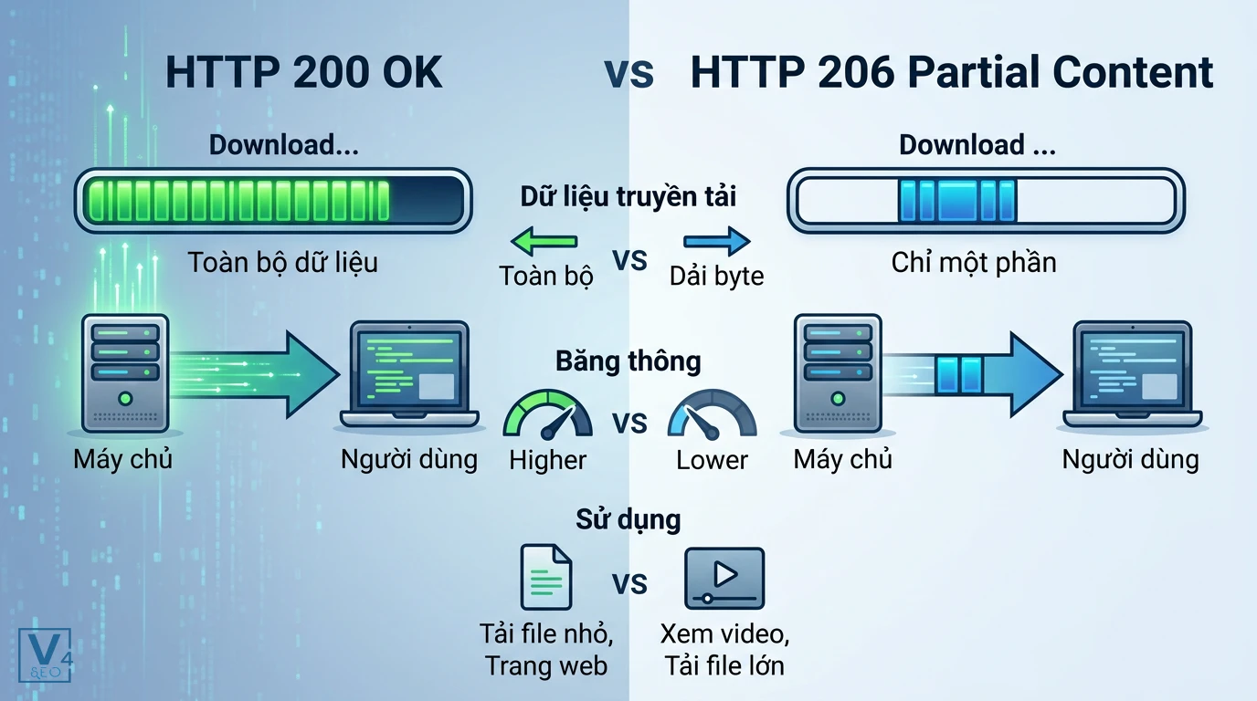 so-sanh-http-200-va-http-206 So sánh cơ chế truyền tải toàn bộ dữ liệu của HTTP 200 OK và truyền tải một phần của HTTP 206 Partial Content.