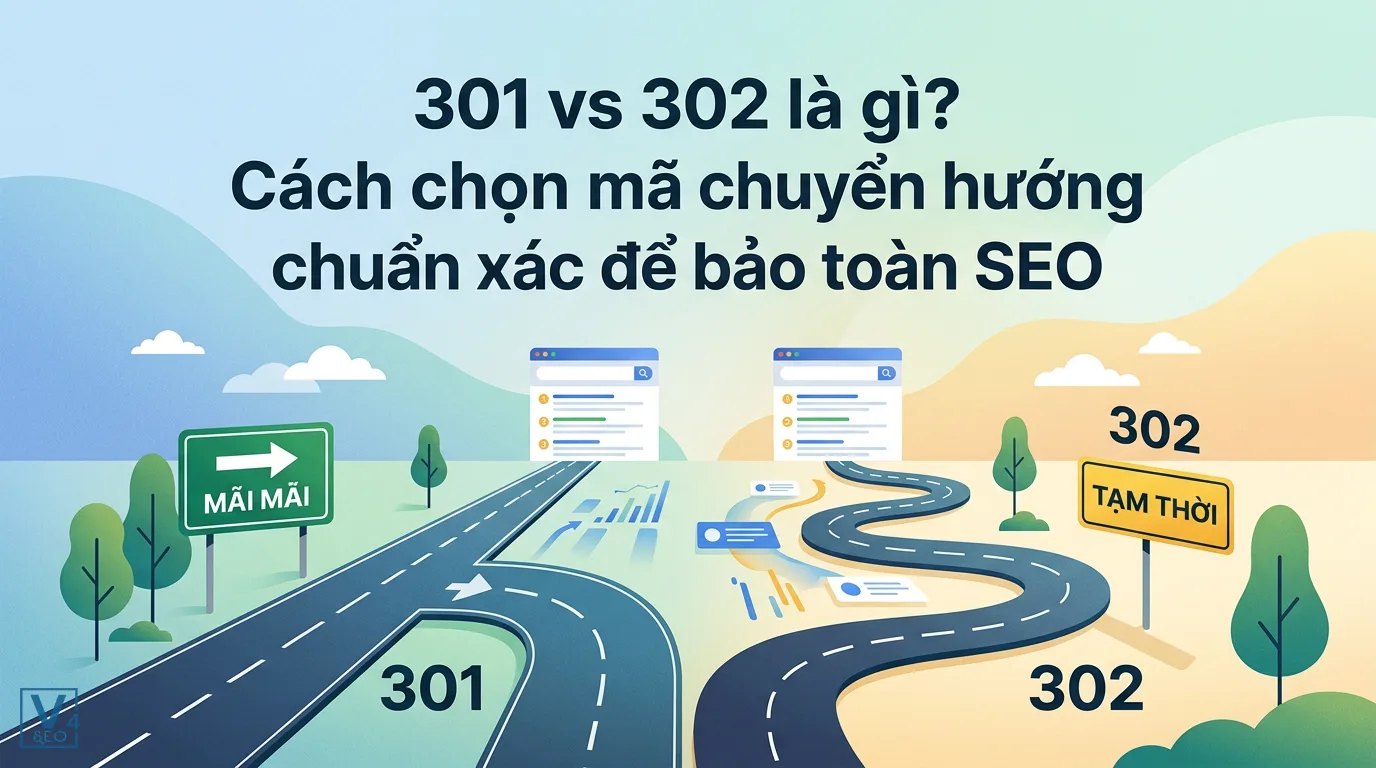So sánh bản chất 301 vs 302 là gì qua hai ngã rẽ chuyển hướng website vĩnh viễn và tạm thời