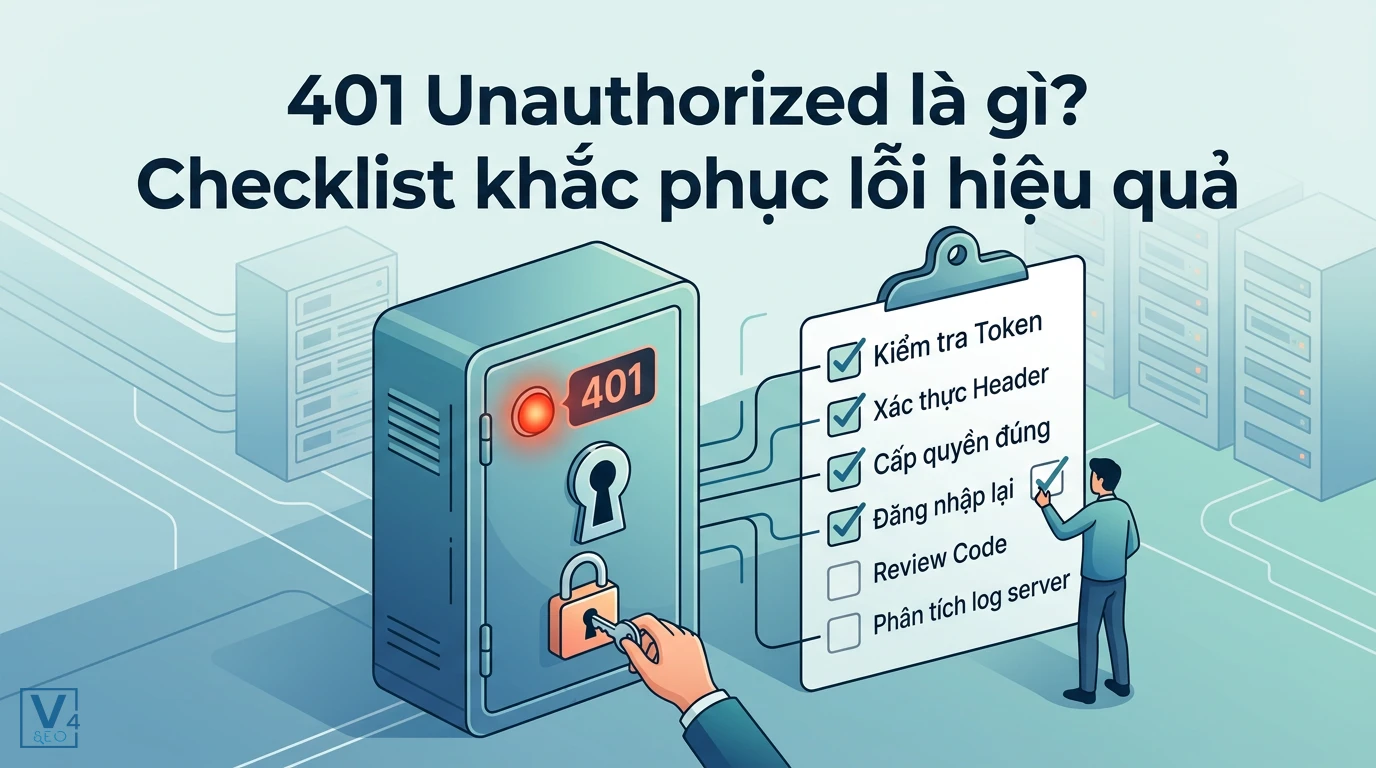 Mô phỏng quy trình kiểm tra và khắc phục lỗi xác thực 401 Unauthorized trên hệ thống website
