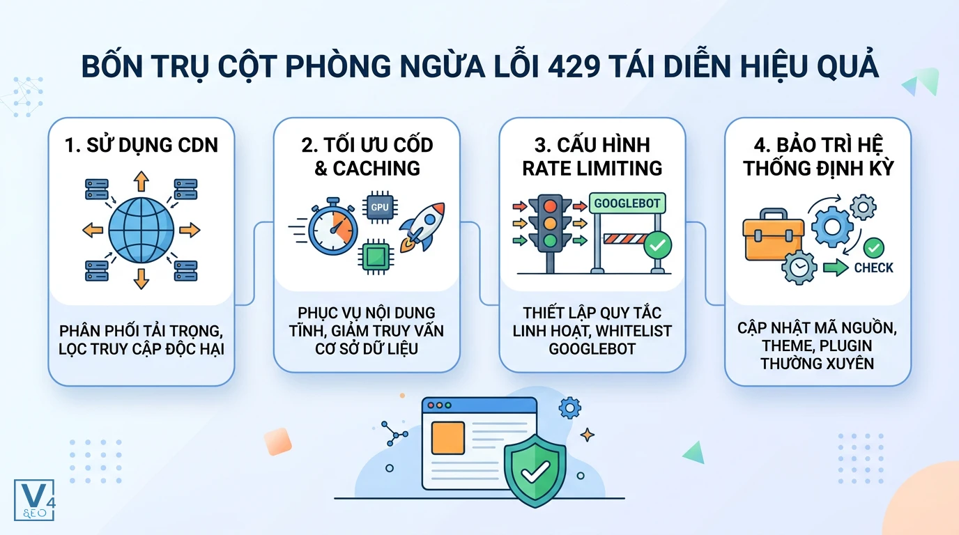 giai-phap-phong-ngua-loi-429-too-many-requests Sơ đồ 4 giải pháp kỹ thuật giúp ngăn ngừa lỗi 429 Too Many Requests cho website hiệu quả.