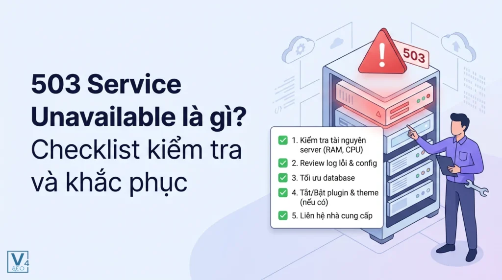 Checklist 5 bước khắc phục lỗi 503 Service Unavailable trên hệ thống máy chủ