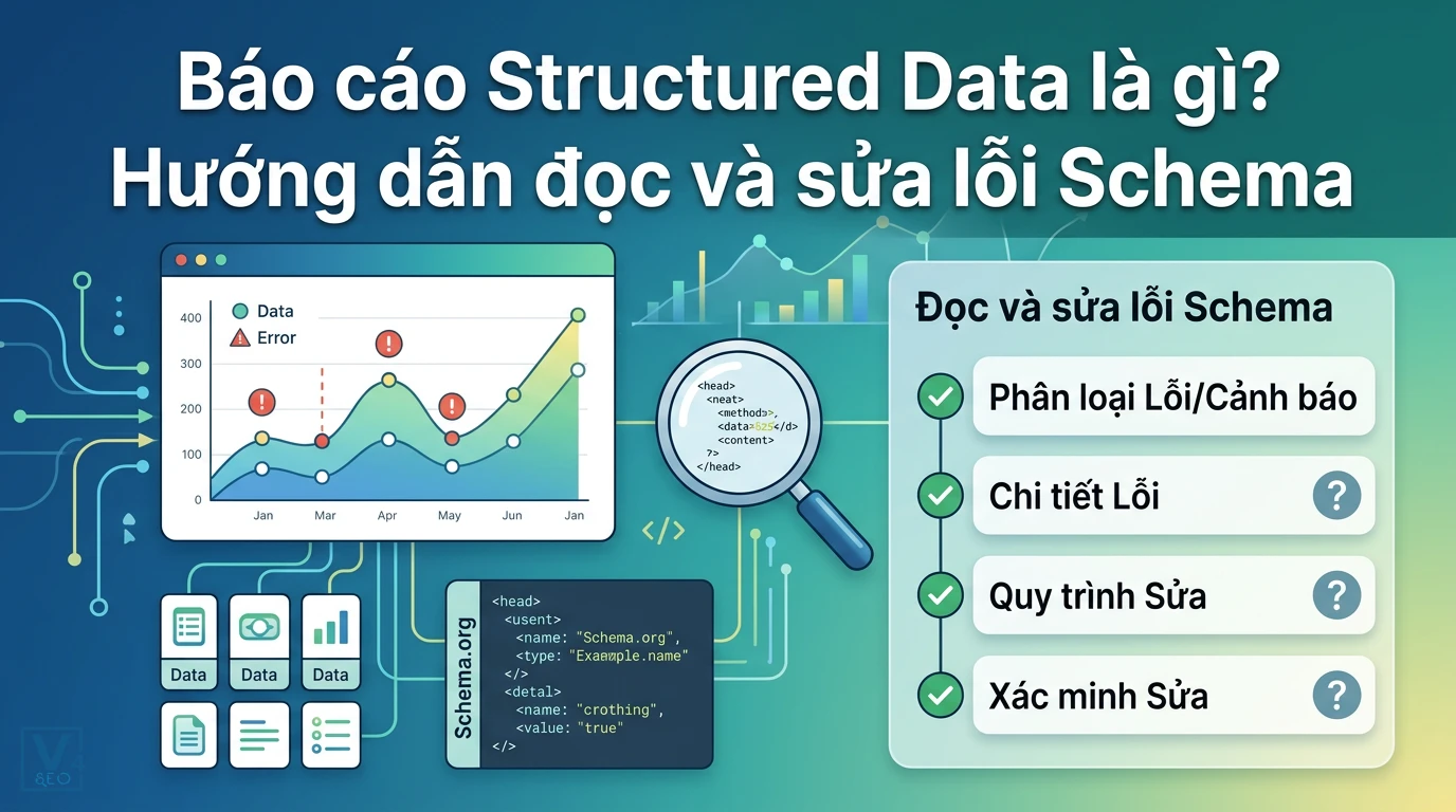 Quy trình phân tích báo cáo structured data là gì và các bước tối ưu lỗi Schema trong Google Search Console.