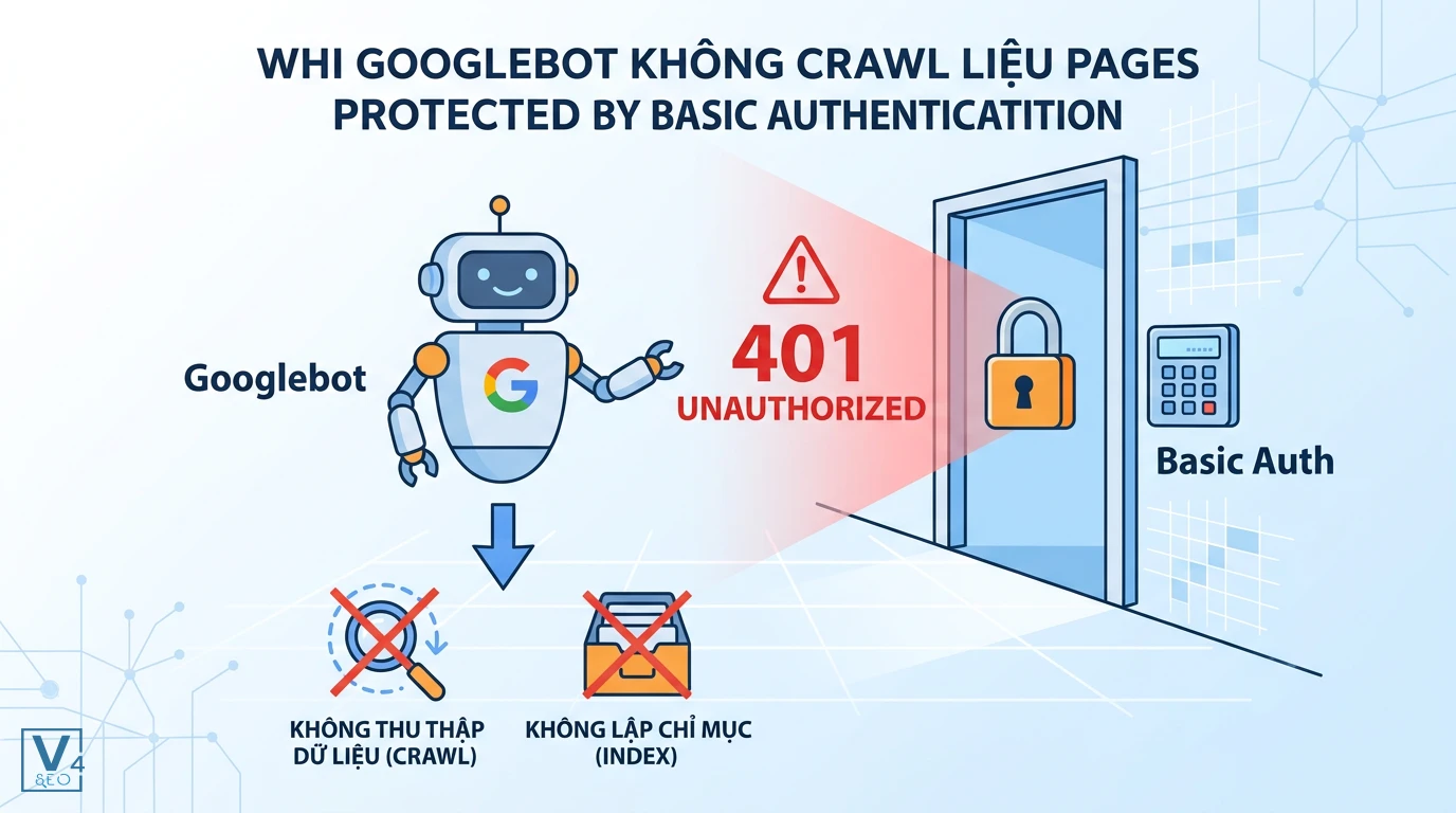 googlebot-bi-chan-boi-basic-auth Googlebot bị chặn bởi mã lỗi 401 Unauthorized khi cố gắng truy cập trang web được bảo vệ bằng basic auth.