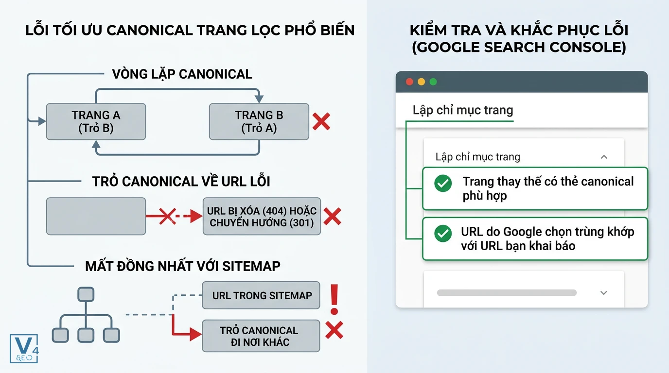 loi-canonical-trang-loc-va-cach-khac-phuc Sơ đồ các lỗi canonical trang lọc phổ biến và cách kiểm tra trạng thái lập chỉ mục bằng Google Search Console.