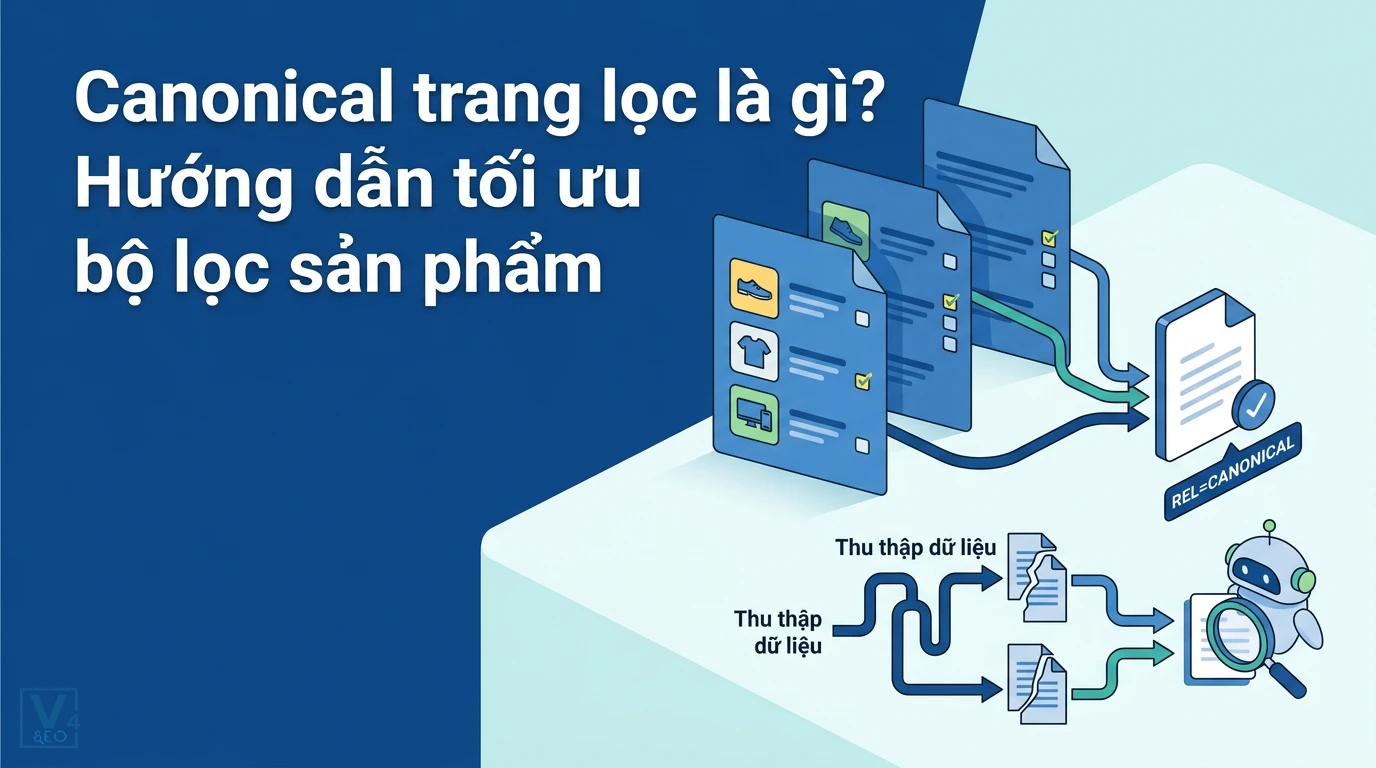 Mô hình tối ưu hóa ngân sách thu thập dữ liệu bằng cách sử dụng thẻ canonical cho các trang lọc sản phẩm.