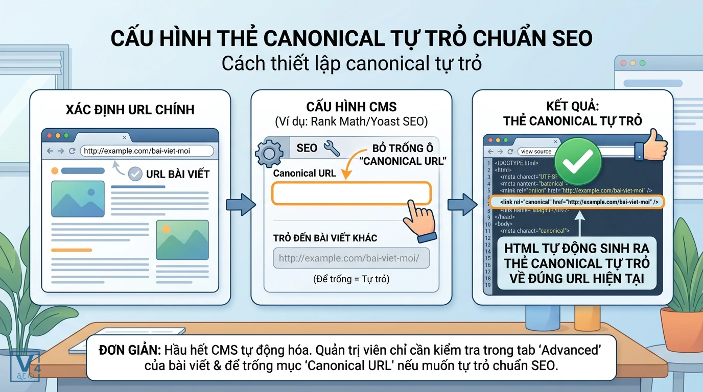 quy-trinh-thiet-lap-canonical-tu-tro Quy trình 3 bước thiết lập canonical tự trỏ chuẩn SEO trên CMS bằng cách để trống ô Canonical URL