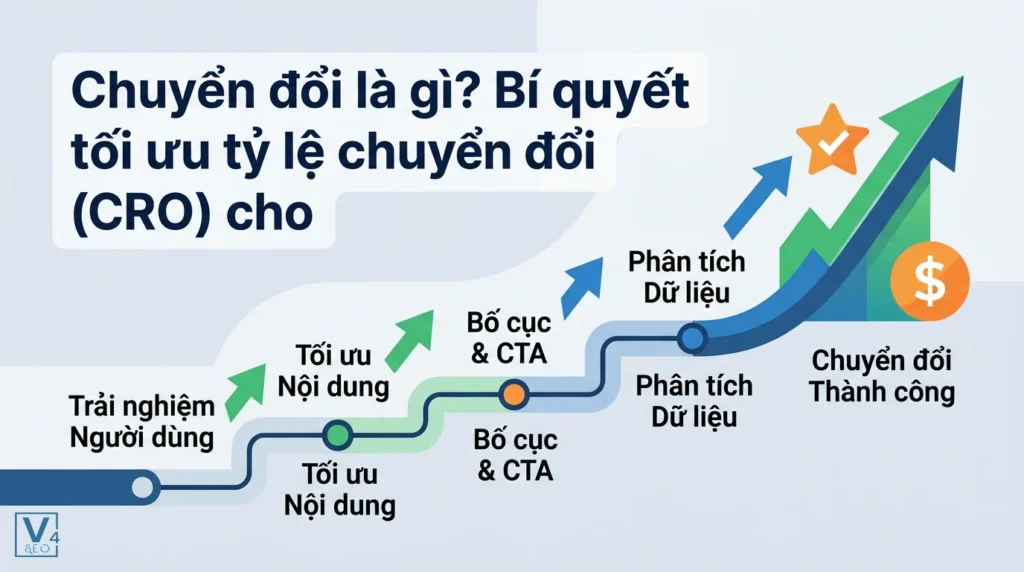 Quy trình tối ưu tỷ lệ chuyển đổi CRO từng bước giúp tăng doanh thu cho website doanh nghiệp.