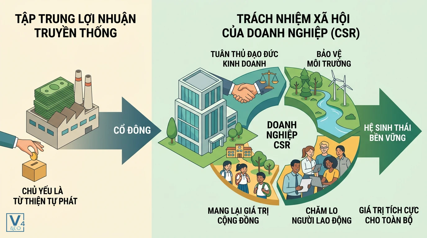 so-sanh-mo-hinh-kinh-doanh-truyen-thong-va-csr So sánh mô hình tối đa hóa lợi nhuận truyền thống và mô hình CSR là gì giúp doanh nghiệp phát triển bền vững.