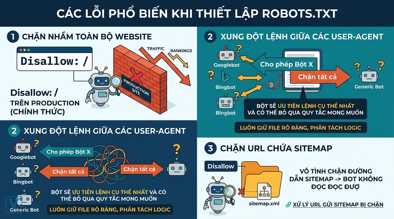 cac-loi-cu-phap-robots-txt-pho-bien Ba sai lầm nghiêm trọng khi cấu hình cú pháp robots.txt là gì gây ảnh hưởng tiêu cực đến SEO.