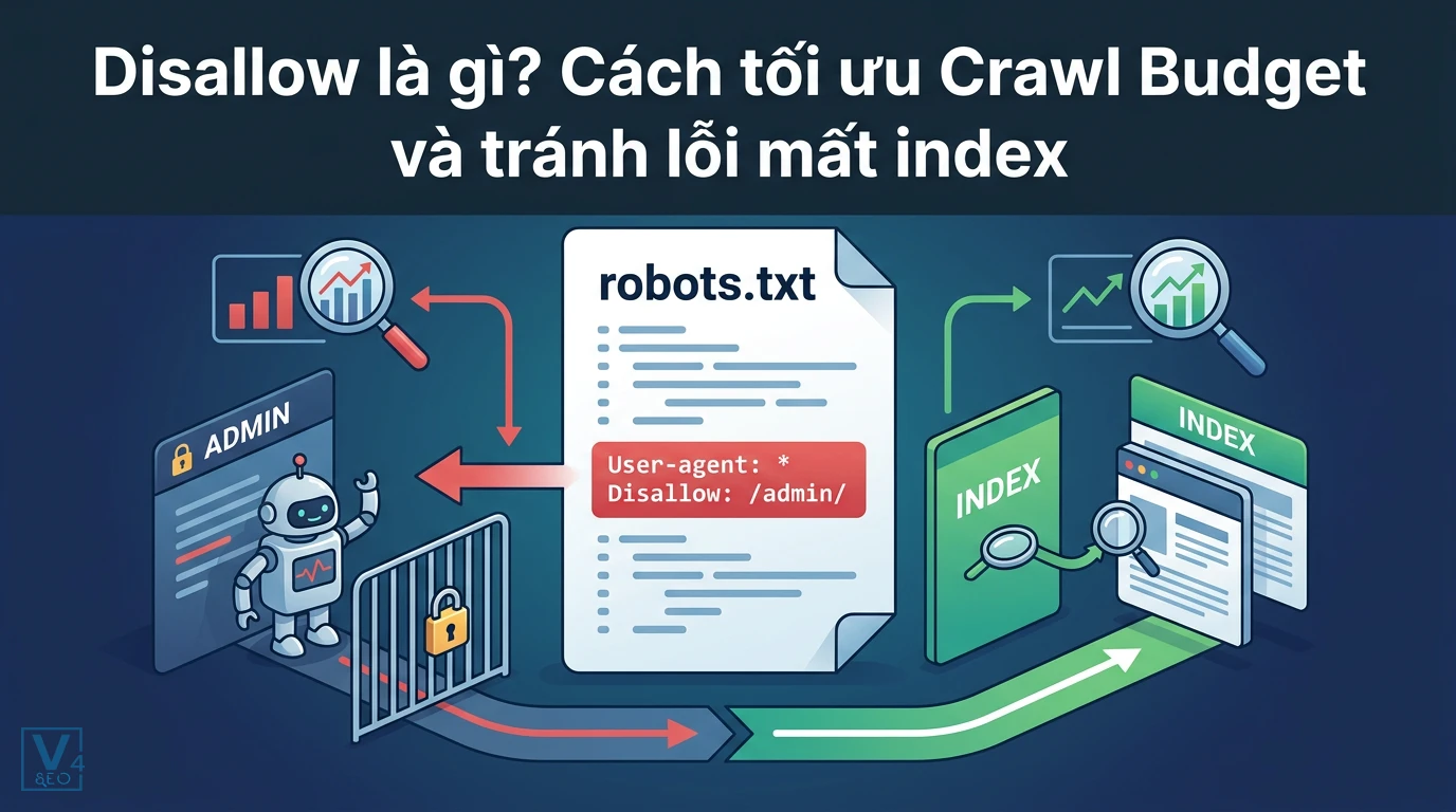 Cơ chế hoạt động của lệnh Disallow trong file robots.txt giúp chặn bot tìm kiếm truy cập các thư mục quản trị.