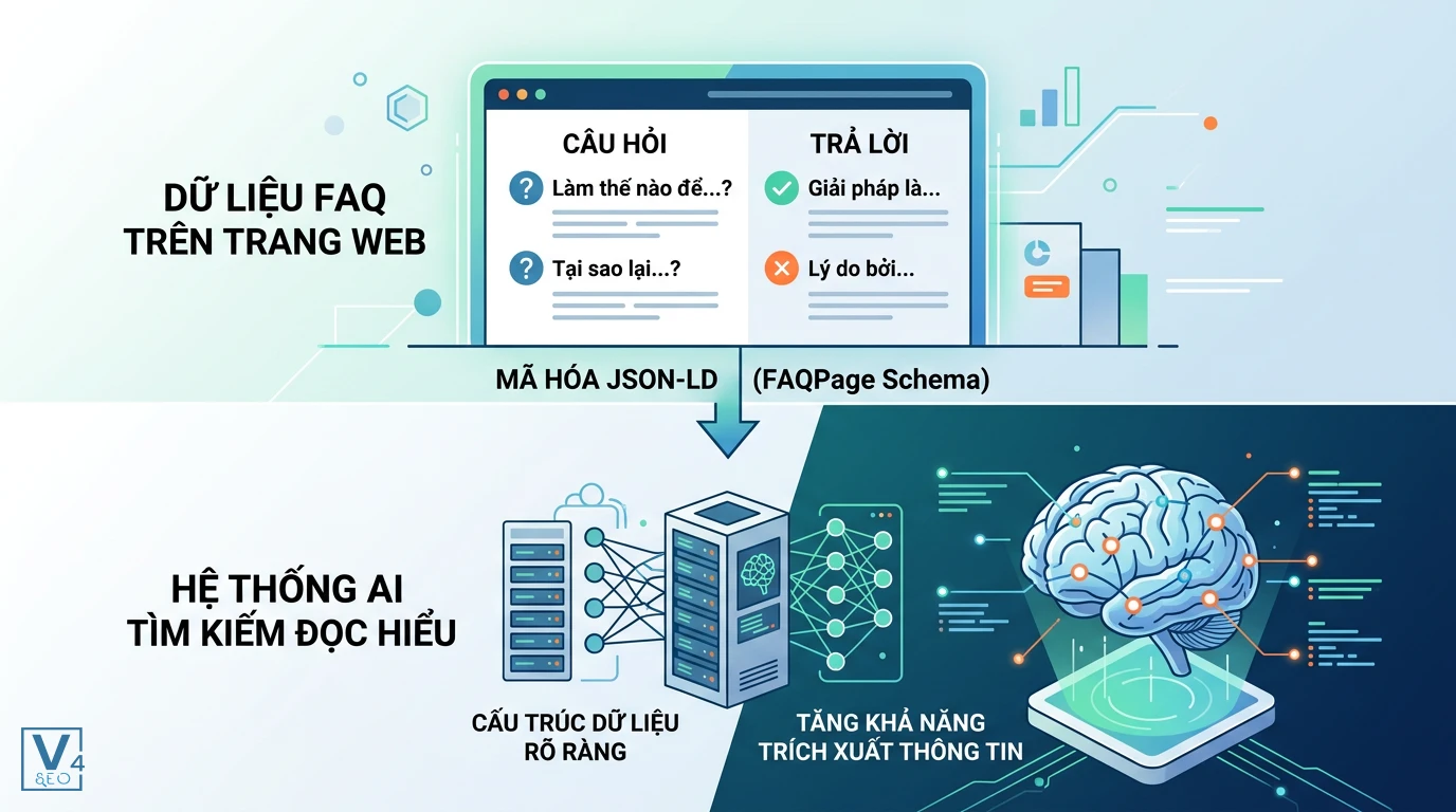 vai-tro-faqpage-schema-voi-ai-search Cách FAQPage schema chuyển đổi câu hỏi đáp trên web thành dữ liệu cấu trúc giúp hệ thống AI dễ dàng đọc hiểu