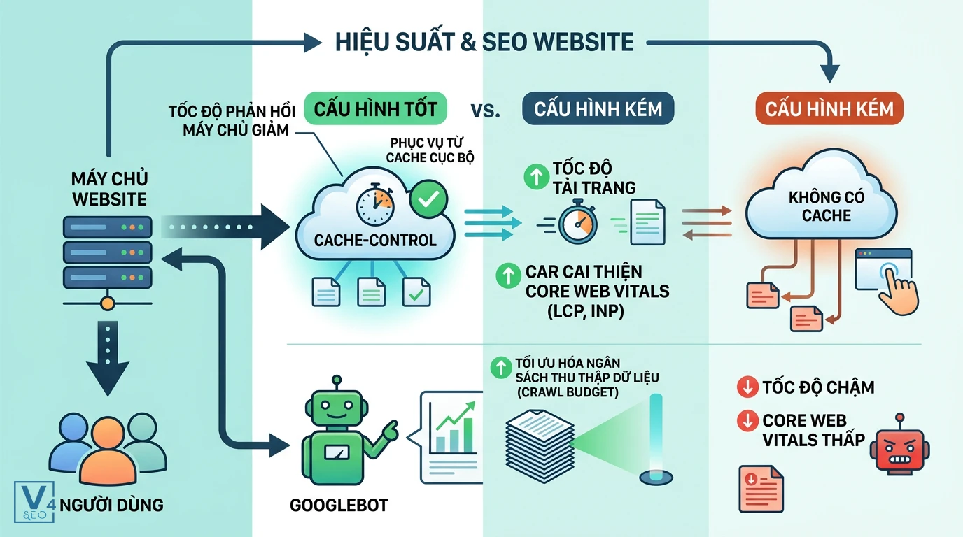 so-sanh-hieu-qua-cache-control-seo So sánh hiệu quả tối ưu SEO và tốc độ tải trang khi cấu hình Cache-Control tốt so với không sử dụng bộ nhớ đệm.