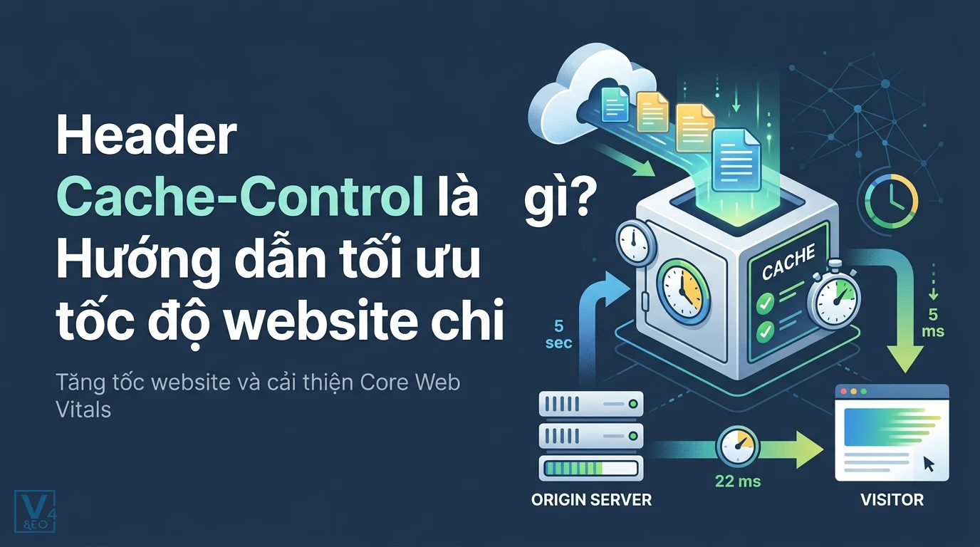 Mô hình hoạt động của header Cache-Control giúp giảm thời gian tải trang từ máy chủ đến người dùng.