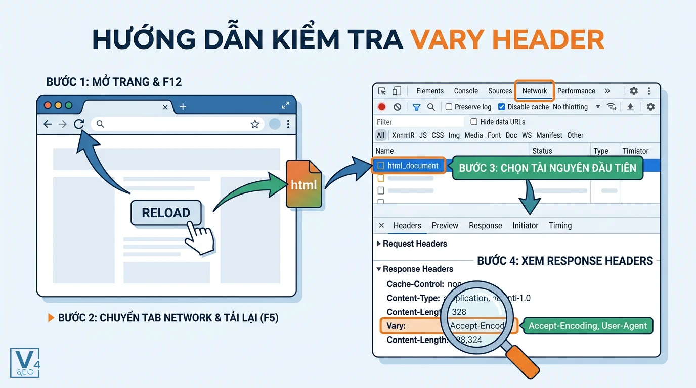 huong-dan-kiem-tra-vary-header Quy trình 4 bước kiểm tra header Vary là gì trên trình duyệt bằng công cụ Chrome DevTools.