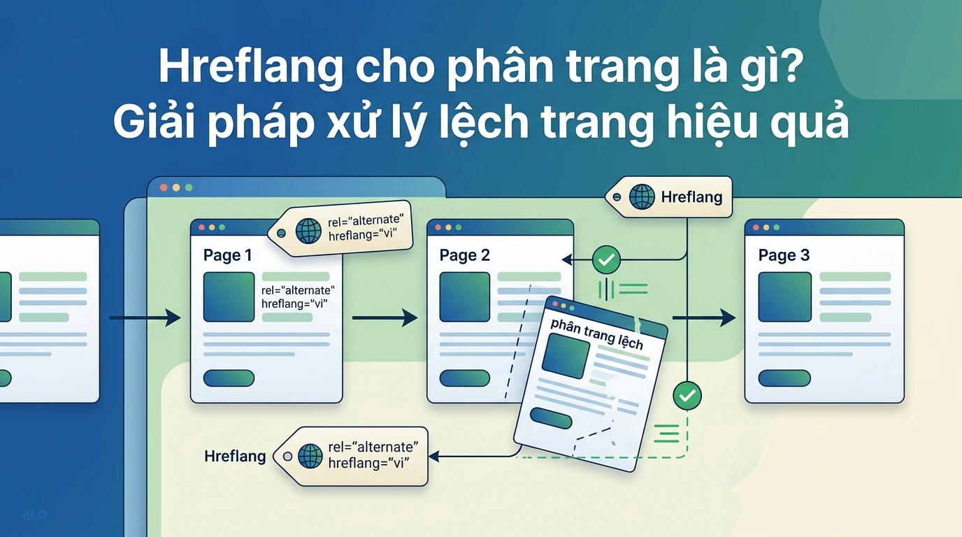 Mô hình kết nối thẻ hreflang cho phân trang giúp khắc phục lỗi lệch trang và tối ưu hóa SEO đa ngôn ngữ.