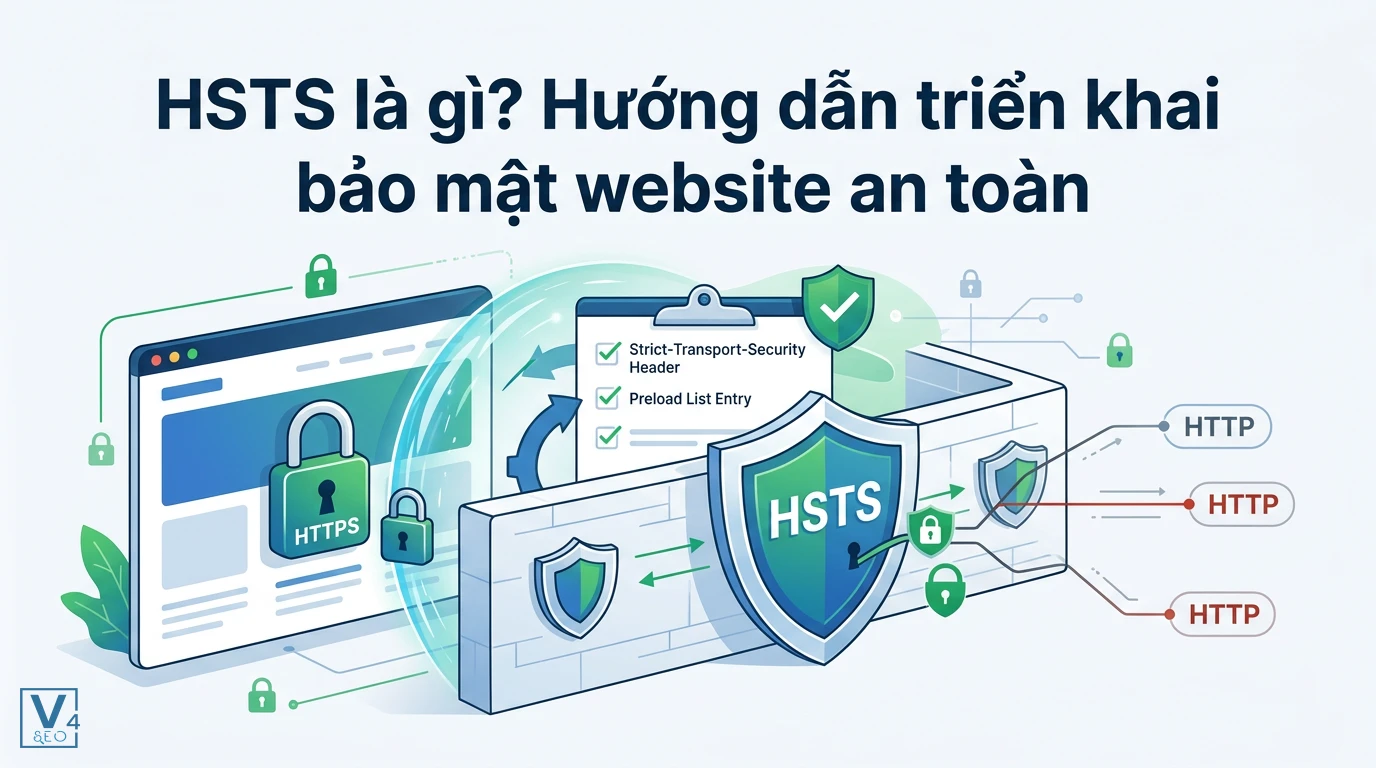 Cơ chế hoạt động của HSTS giúp bảo vệ website bằng cách ép buộc kết nối HTTPS an toàn và ngăn chặn các cuộc tấn công HTTP.