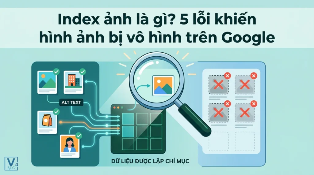 Index ảnh là gì? 5 lỗi khiến hình ảnh bị vô hình trên Google 15 Mô tả quá trình index ảnh thành công nhờ tối ưu thẻ alt đối lập với các lỗi khiến hình ảnh bị lỗi lập chỉ mục
