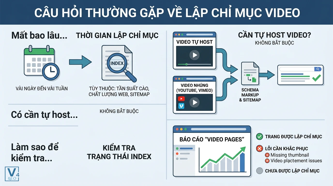 giai-dap-thac-mac-index-video Sơ đồ giải đáp thắc mắc về thời gian, nguồn lưu trữ và cách kiểm tra trạng thái index video trên website.