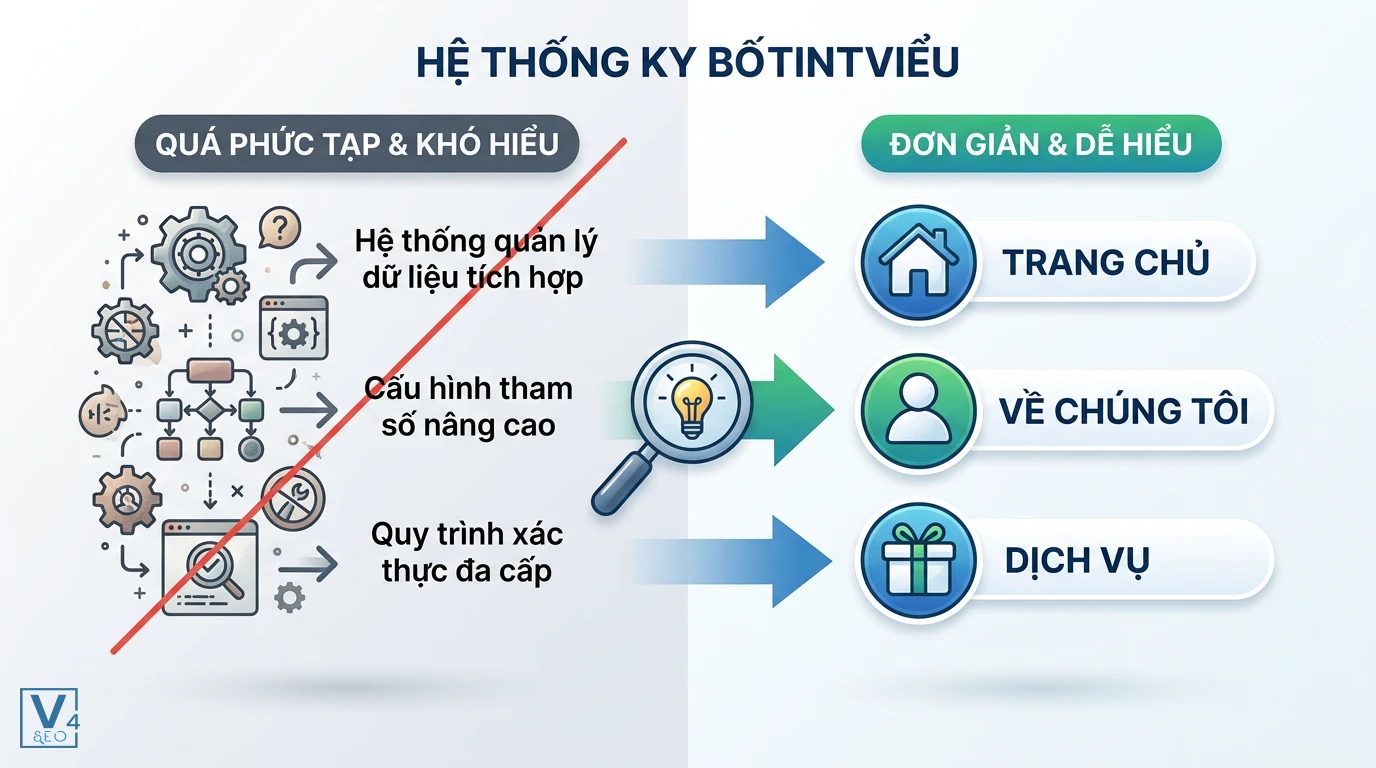 toi-uu-he-thong-dan-nhan So sánh cách dán nhãn phức tạp và dán nhãn tối ưu đơn giản trong kiến trúc thông tin website.
