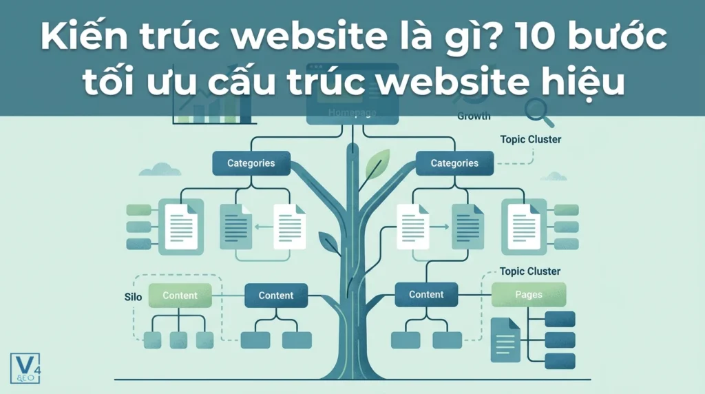 Kiến trúc website là gì? 10 bước tối ưu cấu trúc website hiệu quả 13 Mô hình phân nhánh kiến trúc website chuẩn SEO giúp tổ chức thông tin mạch lạc từ trang chủ đến các danh mục và bài viết.