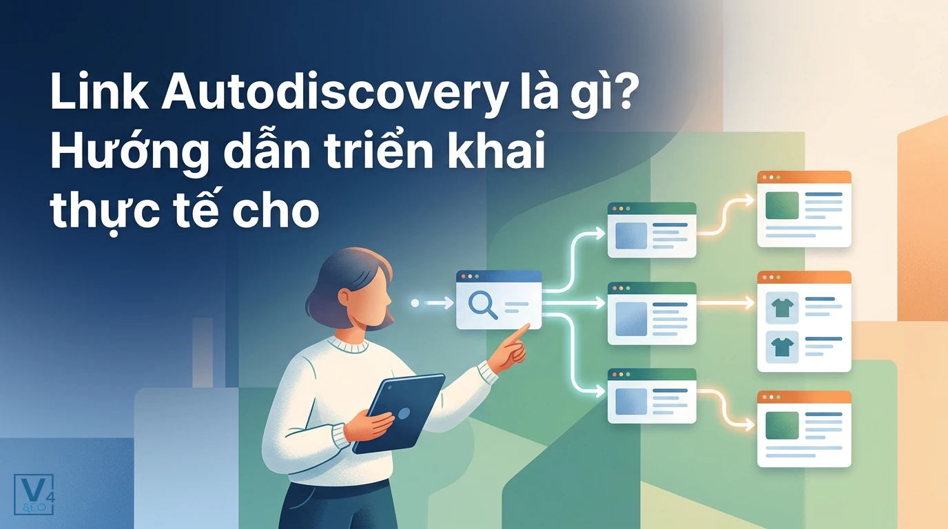 Mô hình minh họa cơ chế tự động phát hiện liên kết giúp tối ưu hóa cấu trúc website hiệu quả