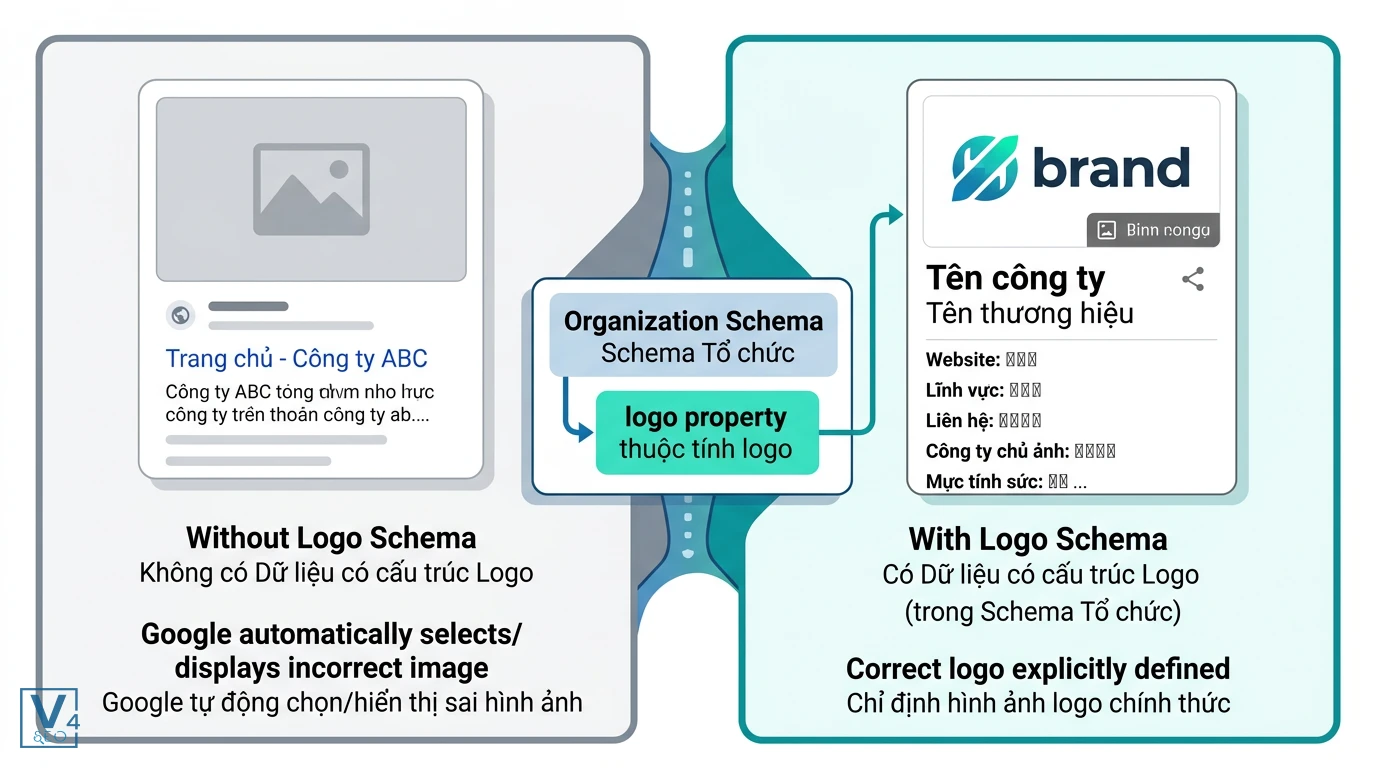 so-sanh-hieu-qua-logo-structured-data So sánh kết quả hiển thị thương hiệu trên Google khi có và không có logo structured data là gì.