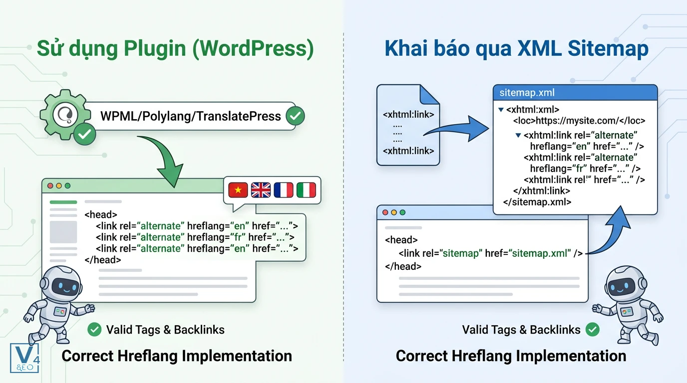 giai-phap-khac-phuc-ma-hreflang-sai So sánh hai giải pháp khắc phục mã hreflang sai bằng plugin WordPress hoặc khai báo qua XML Sitemap.