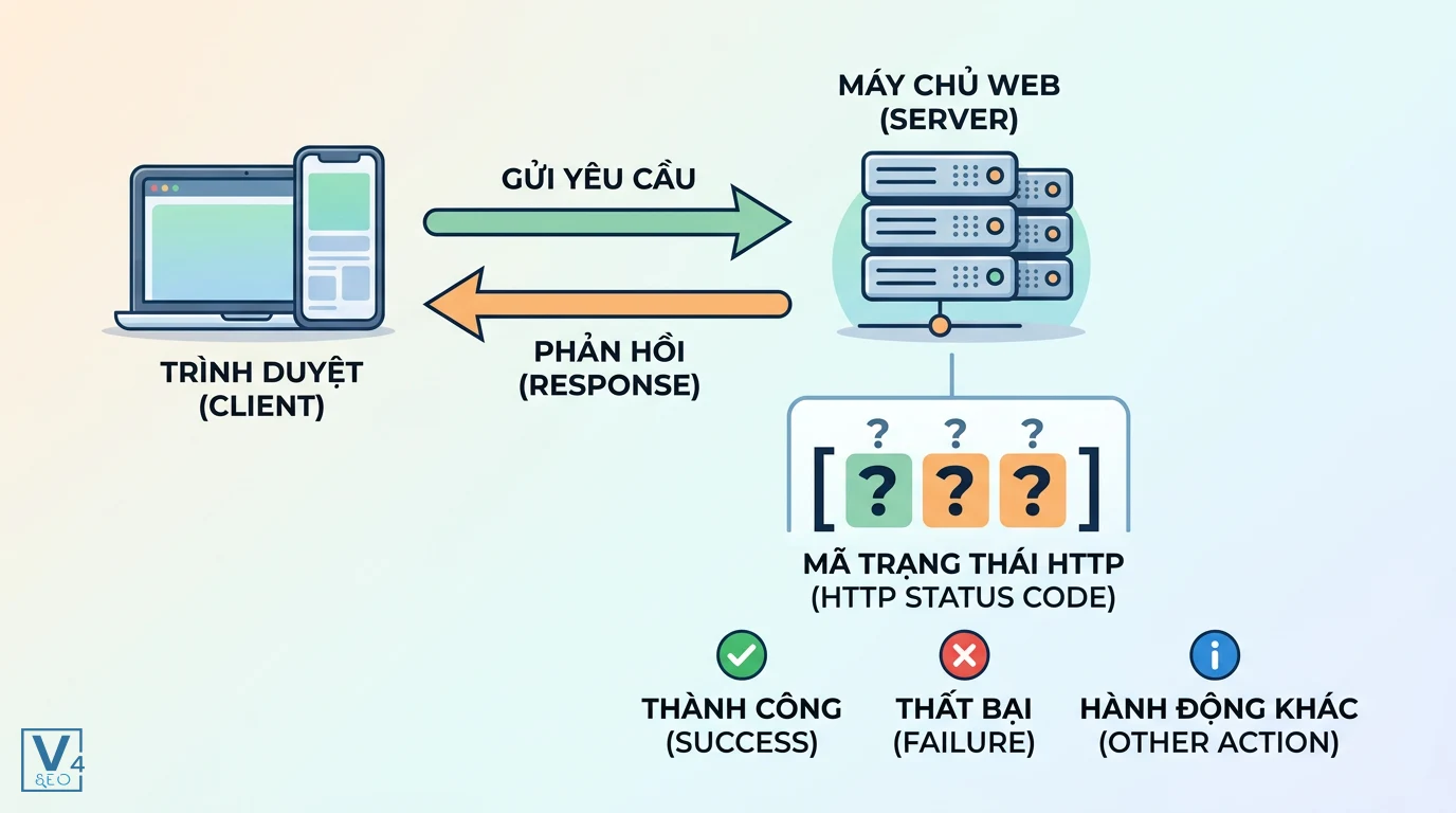 co-che-hoat-dong-ma-trang-thai-http Sơ đồ quy trình giao tiếp client-server giải thích mã trạng thái HTTP là gì qua phản hồi từ máy chủ.